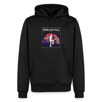 Saut à la corde de palmier de Californie - Sweat à capuche Premium bio Homme - noir - Devant - Nico (187cm)
