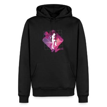 Vaporwave Rope Jumping - Männer Premium Bio Hoodie - Schwarz - Vorne - Nico (187cm)
