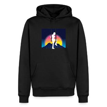 Vaporwave Rope Jumping - Männer Premium Bio Hoodie - Schwarz - Vorne - Nico (187cm)