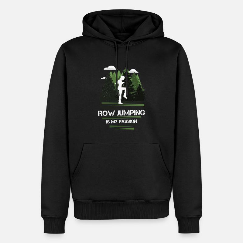 Rope Jumping Passion - Männer Premium Bio Hoodie - Schwarz