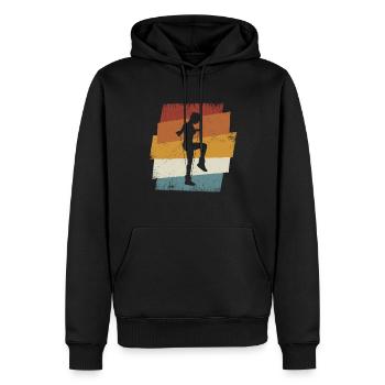 Retro Rope Jumping - Männer Premium Bio Hoodie - Schwarz - Vorne - Nico (187cm)