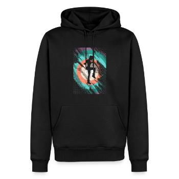Retro Rope Jumping - Männer Premium Bio Hoodie - Schwarz - Vorne - Nico (187cm)