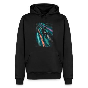 Retro Rope Jumping - Männer Premium Bio Hoodie - Schwarz - Vorne - Nico (187cm)