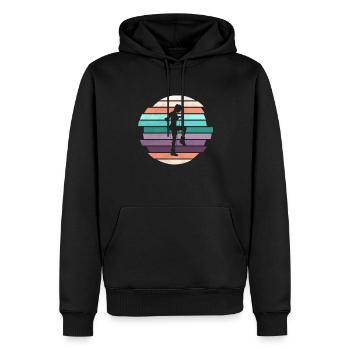 Retro Rope Jumping - Männer Premium Bio Hoodie - Schwarz - Vorne - Nico (187cm)