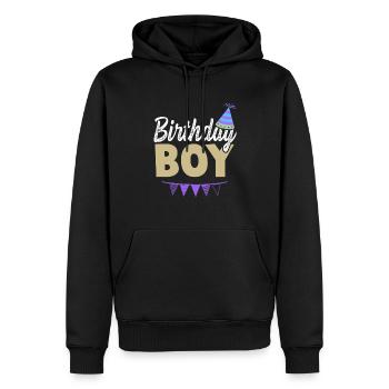 junge boy geburtstag - Männer Premium Bio Hoodie - Schwarz - Vorne - Nico (187cm)