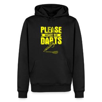 darts spiel - Männer Premium Bio Hoodie - Schwarz - Vorne - Nico (187cm)