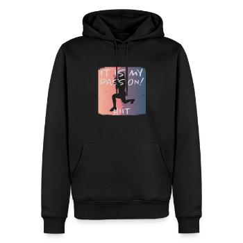 Grunge HIIT - Men’s Premium Organic Hoodie - black - Front - Nico (187cm)