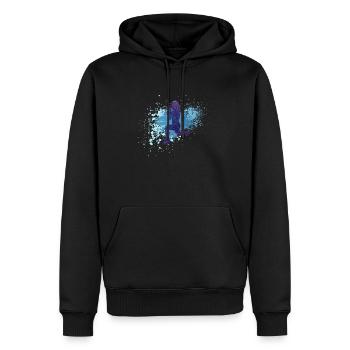 Splash HIIT - Men’s Premium Organic Hoodie - black - Front - Nico (187cm)
