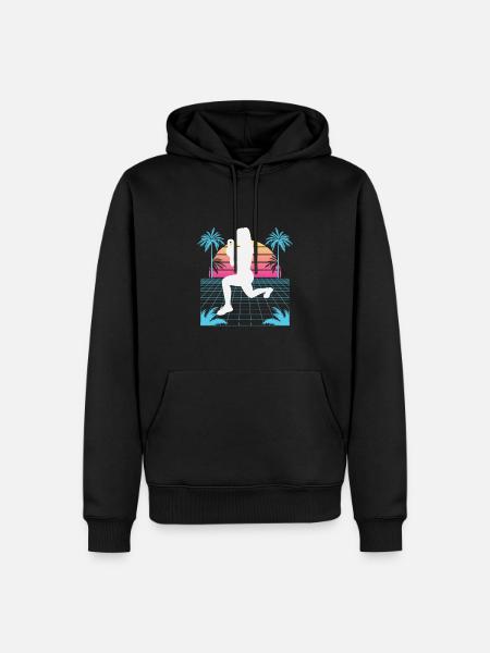 Vaporwave HIIT - Men’s Premium Organic Hoodie - black
