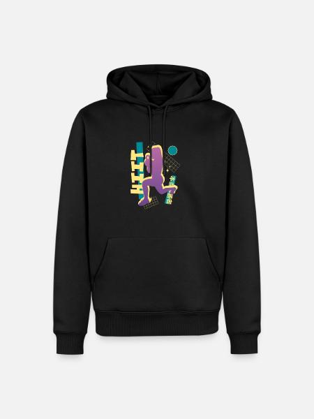 Vaporwave HIIT - Männer Premium Bio Hoodie - Schwarz