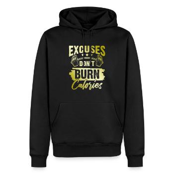 kalorien verbrennen fitness - Männer Premium Bio Hoodie - Schwarz - Vorne - Nico (187cm)