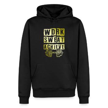 bible de la vérité dans l’amour - Sweat à capuche Premium bio Homme - noir - Devant - Nico (187cm)