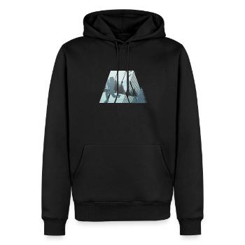 HIIT Fitness Woman - Men’s Premium Organic Hoodie - black - Front - Nico (187cm)