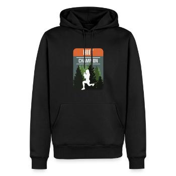 HIIT Champion - Men’s Premium Organic Hoodie - black - Front - Nico (187cm)
