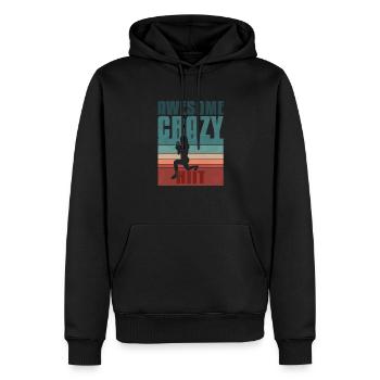 Retro HIIT - Men’s Premium Organic Hoodie - black - Front - Nico (187cm)