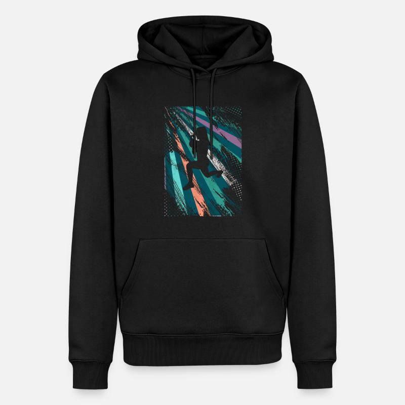 HIIT rétro - Sweat à capuche Premium bio Homme - noir