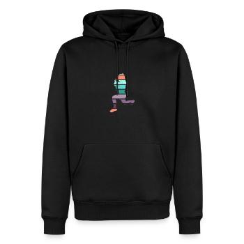 Retro HIIT - Men’s Premium Organic Hoodie - black - Front - Nico (187cm)