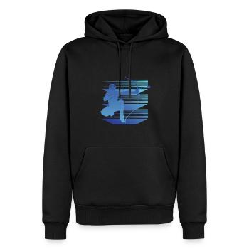 Geometry Arrowtag - Men’s Premium Organic Hoodie - black - Front - Nico (187cm)