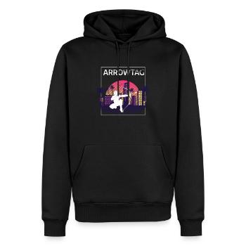 Flèche de palmier de Californie - Sweat à capuche Premium bio Homme - noir - Devant - Nico (187cm)