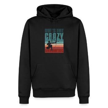 Arrowtag rétro - Sweat à capuche Premium bio Homme - noir - Devant - Nico (187cm)