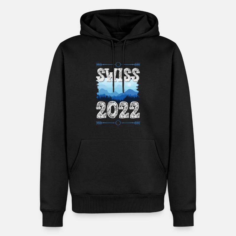 Suisse 2022 - Sweat à capuche Premium bio Homme - noir