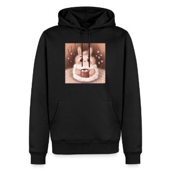 Fluffy animal - Men’s Premium Organic Hoodie - black - Front - Nico (187cm)