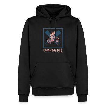 Grunge Descente - Sweat à capuche Premium bio Homme - noir - Devant - Nico (187cm)