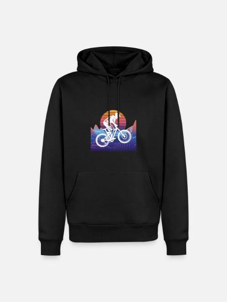 Vaporwave Downhill - Men’s Premium Organic Hoodie - black