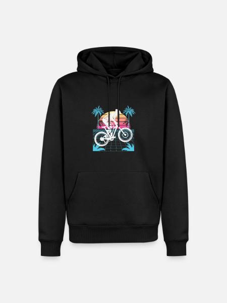 Vaporwave Downhill - Men’s Premium Organic Hoodie - black