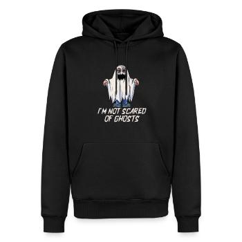 Ich habe keine Angst vor Gespenstern - Männer Premium Bio Hoodie - Schwarz - Vorne - Nico (187cm)
