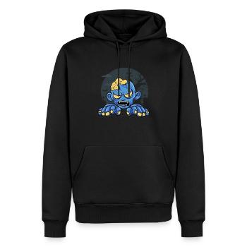 Zombie - Männer Premium Bio Hoodie - Schwarz - Vorne - Nico (187cm)