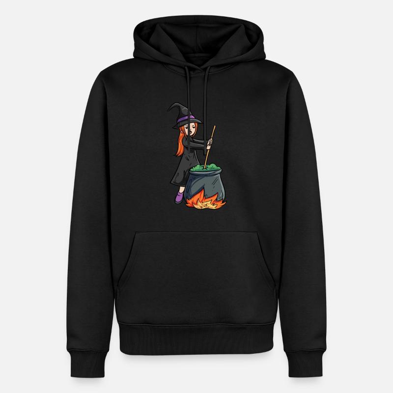 Chaudière Sorcière - Sweat à capuche Premium bio Homme - noir