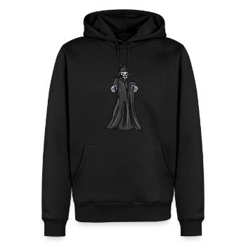 Skeleton - Men’s Premium Organic Hoodie - black - Front - Nico (187cm)