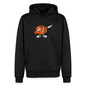 Citrouille - Sweat à capuche Premium bio Homme - noir - Devant - Nico (187cm)