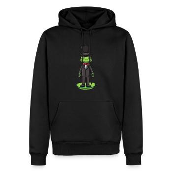 Grenouille Groom - Sweat à capuche Premium bio Homme - noir - Devant - Nico (187cm)