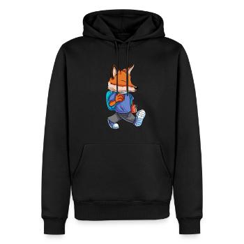 Fuchs Rentrée des classes - Sweat à capuche Premium bio Homme - noir - Devant - Nico (187cm)