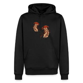 Jellyfish Sea Creatures - Men’s Premium Organic Hoodie - black - Front - Nico (187cm)