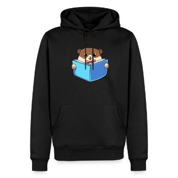 Otter Lesebuch - Männer Premium Bio Hoodie - Schwarz - Vorne - Nico (187cm)
