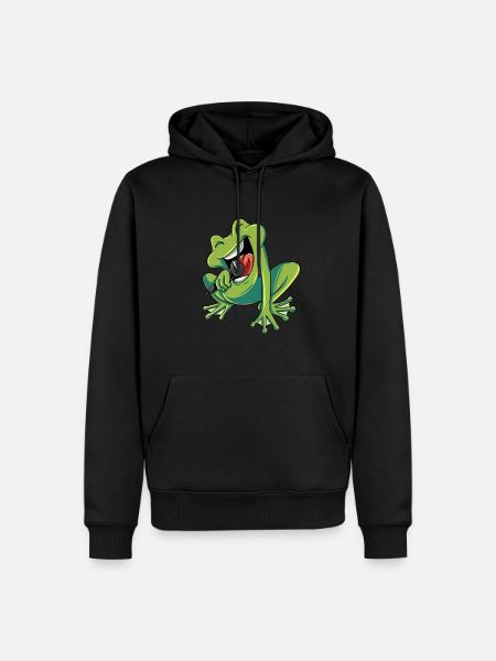 Singing Frog - Men’s Premium Organic Hoodie - black