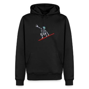 Skelett Snowboard - Männer Premium Bio Hoodie - Schwarz - Vorne - Nico (187cm)