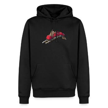 Montagnes russes paresseux - Sweat à capuche Premium bio Homme - noir - Devant - Nico (187cm)