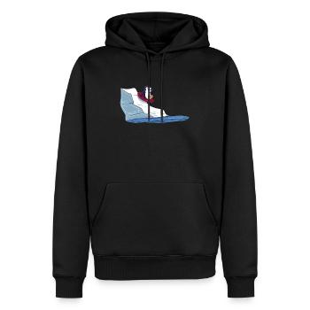 Pingouin toboggan - Sweat à capuche Premium bio Homme - noir - Devant - Nico (187cm)