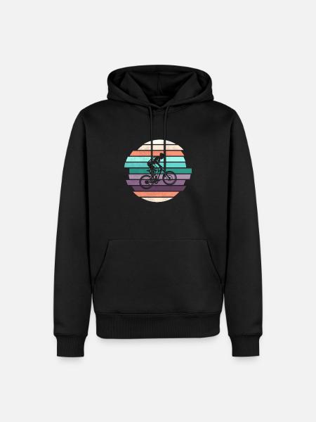 Retro Downhill - Men’s Premium Organic Hoodie - black