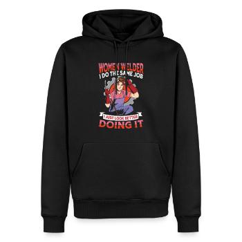 Women Welder I Do The Same Job I Just Look Better - Männer Premium Bio Hoodie - Schwarz - Vorne - Nico (187cm)