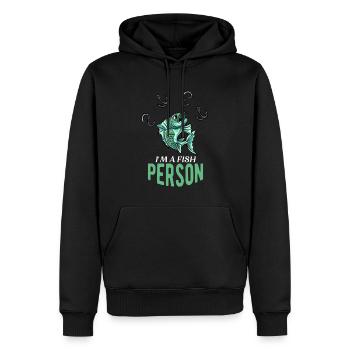 Angler Fischer - Männer Premium Bio Hoodie - Schwarz - Vorne - Nico (187cm)