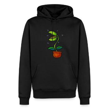 Plante piège à mouches de Vénus - Sweat à capuche Premium bio Homme - noir - Devant - Nico (187cm)