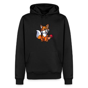 Fox - Men’s Premium Organic Hoodie - black - Front - Nico (187cm)