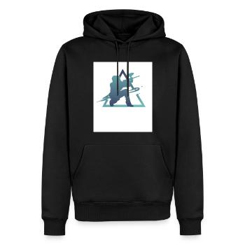 Geometry Paintball - Men’s Premium Organic Hoodie - black - Front - Nico (187cm)