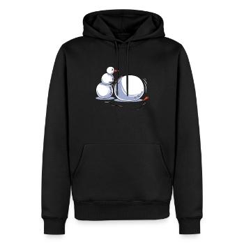 Bonhomme de neige - Sweat à capuche Premium bio Homme - noir - Devant - Nico (187cm)