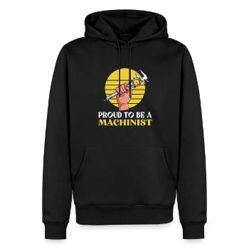 Maschinist Maschine Handwerk Maschienenführer - Männer Premium Bio Hoodie - Schwarz - Vorne - Nico (187cm)